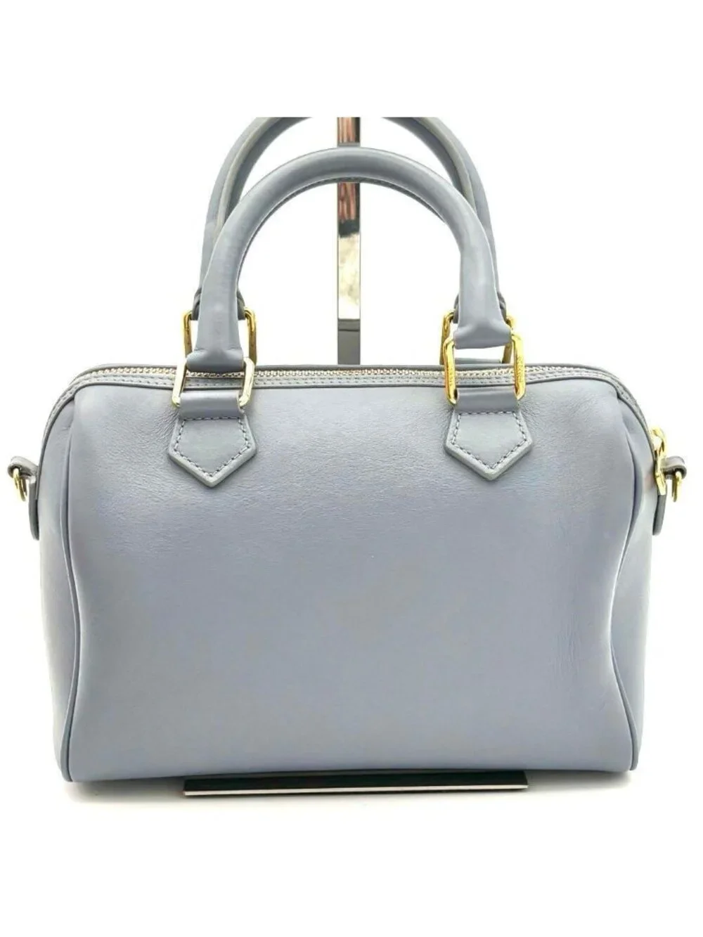 Celine Mini Boston Bag Cuir Triomphe Light Blue